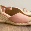 Keilsandalette in Bast-Optik Größe 38