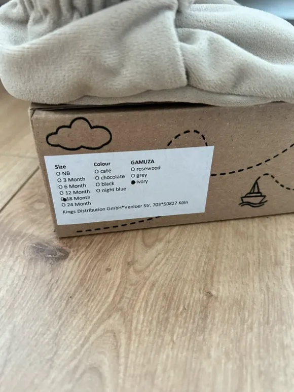 Kings & Rebels Krabbelschuhe Beige 18 M. Gamuza Gripper - Ivory