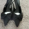 Kitten Heels schwarz mit Schleife
