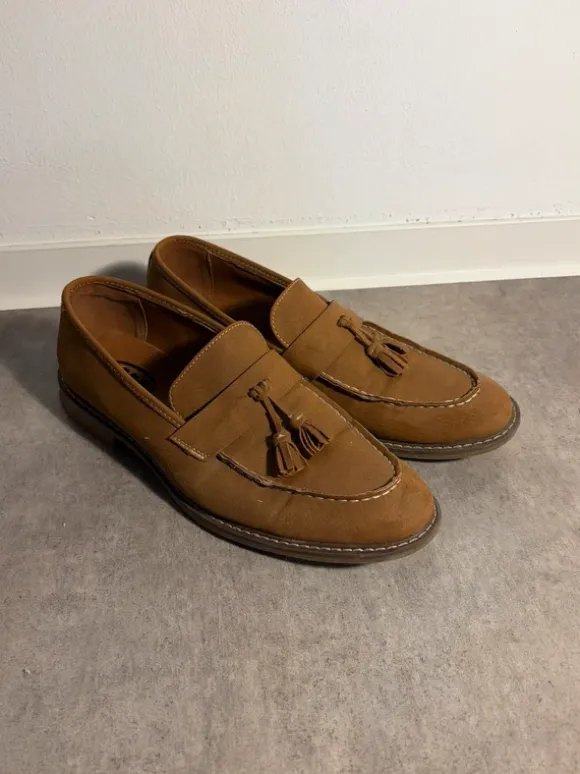 Klassische Herrenschuhe / Leder-Optik –Dunkelbraun –