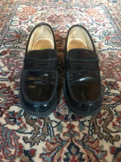 Lack-Penny Loafer schwarz