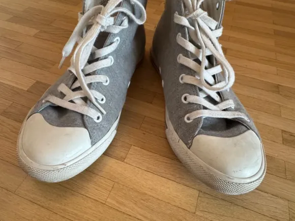 Lacoste Chucks Sneaker hoch 38 39 grau