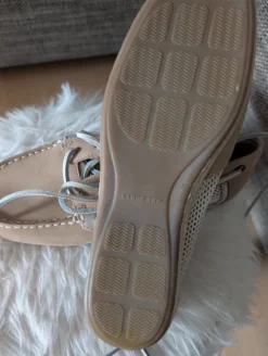 Lands' End Bootsschuhe/ Segelschuhe/ Mokassin Damen Beige Größe 37 Neu Echtleder/Wildleder.