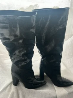 Lange Laarzen Faux Leather Croc Design Maat 39 (lees beschrijving voor het kopen aub)