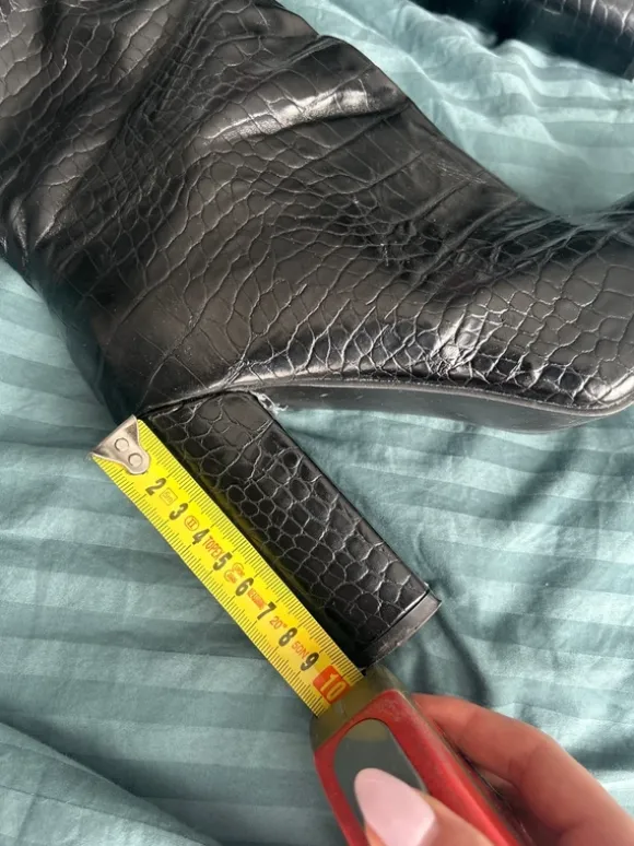 Lange Laarzen Faux Leather Croc Design Maat 39 (lees beschrijving voor het kopen aub)