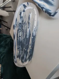 Latschen weiß blau Größe 46