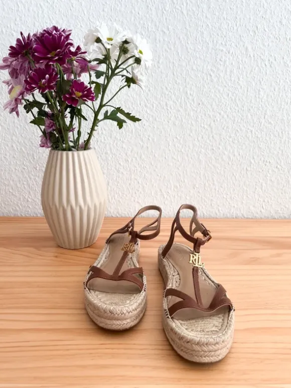 Lauren Ralph Lauren Payton Espadrilles – Leder – Gr. 36 Damen Sommerschuhe