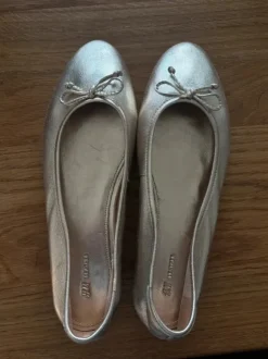 Leather Ballerina Gold