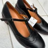 Lederschuhe Damen Schwarz