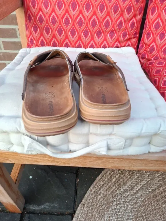 Leren heren slipper