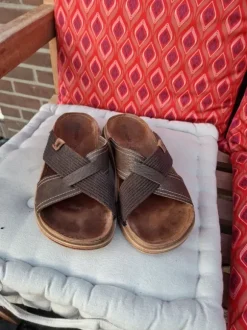 Leren heren slipper