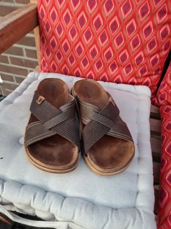 Leren heren slipper