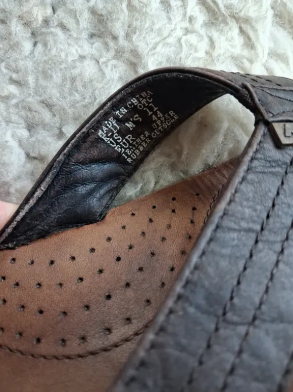 Leren teenslippers van Reef