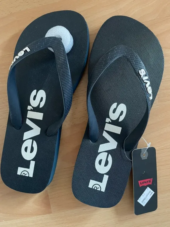 Levis Levi‘s Badelatschen Flip Flops Zehentrenner 41 NEU blau