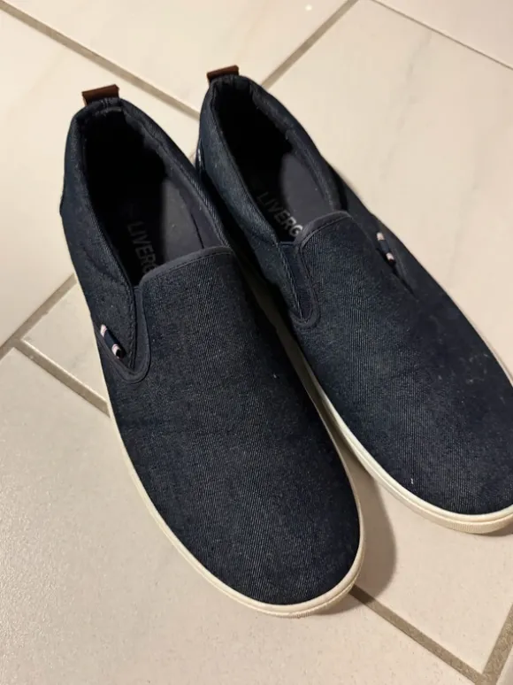 Livergy Herren Schuhe Slipper Blau 43