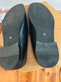 Loafer aus Leder, schwarz, Gr. 42
