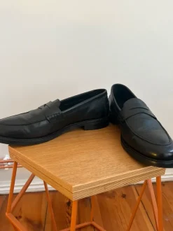 Loafer aus Leder, schwarz, Gr. 42