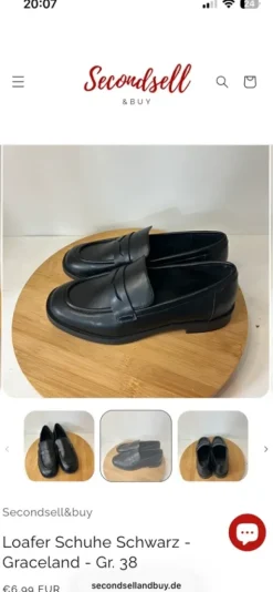 Loafer Schuhe Schwarz Damen | Graceland | Gr. 38
