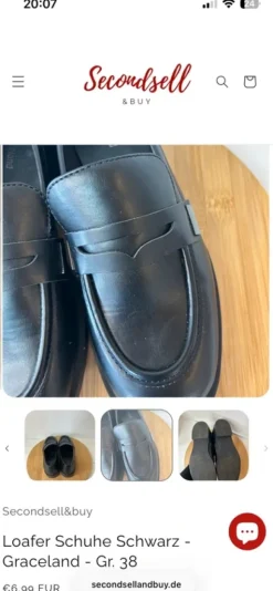 Loafer Schuhe Schwarz Damen | Graceland | Gr. 38