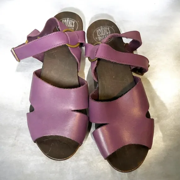 Loints of Holland paarse leren sandalen / clogs maat 37 – nieuw zonder prijskaartje