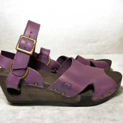 Loints of Holland paarse leren sandalen / clogs maat 37 – nieuw zonder prijskaartje