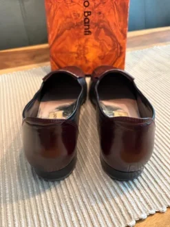 Lorenzo Banfi Damen Lederschuh schick, Größe 38,5, braune Lederriemen