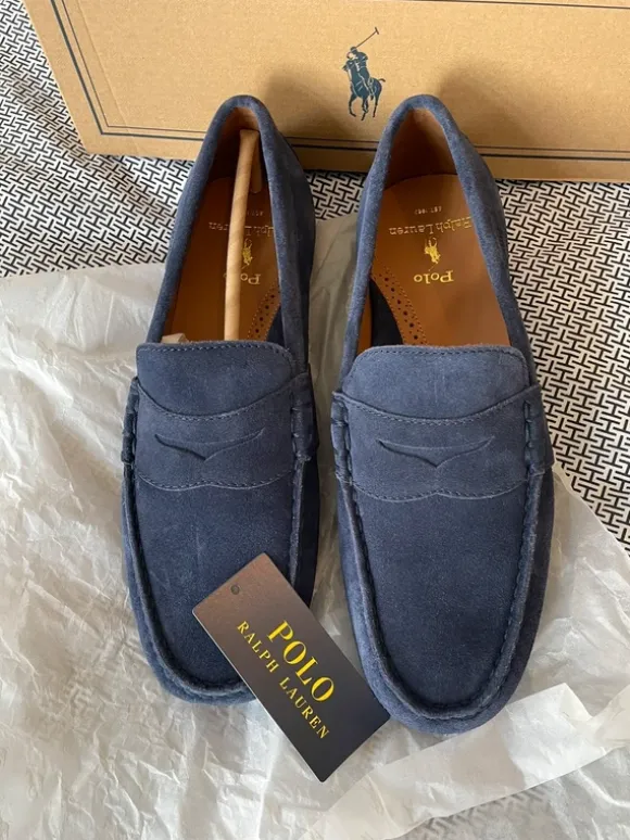 Luxus designer polo ralph lauren reynold driver shoe mocassin loafer schuhe 42 8