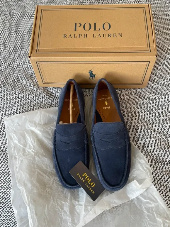Luxus designer polo ralph lauren reynold driver shoe mocassin loafer schuhe 42 8
