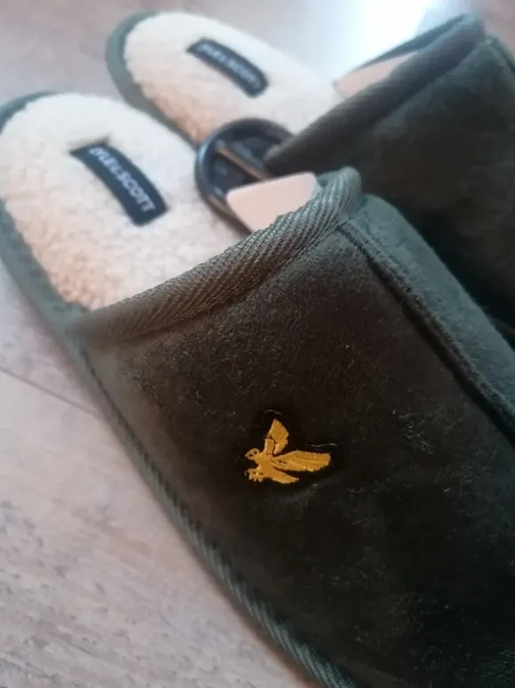 Lyle & Scott Hausschuhe, dunkelgrün, Gr. 42-43 %% NEU!!