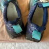 Mandishang Drehverschlussknopf Schuhe blau Gr 37 super Zustand