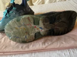 Mandishang Drehverschlussknopf Schuhe blau Gr 37 super Zustand