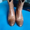 Manfield Cognac Leren Cowboylaarzen / Western Boots – Maat 40