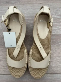 Mango cream, wedge espadrilles - size 41 (new)