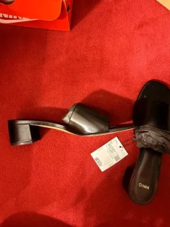 Mango Pantolette schwarz Größe 39