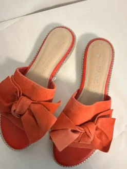 Marco Tozzi Leder Pantoletten Gr. 40 Korallenrot TOP