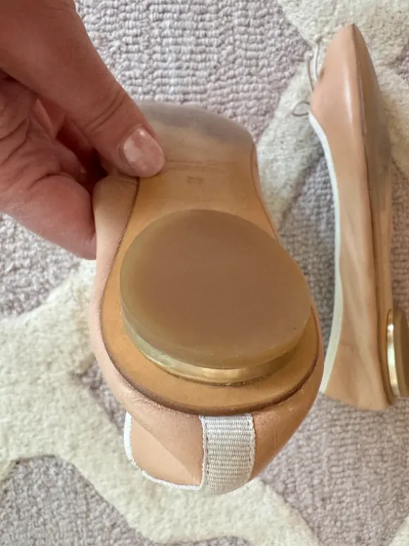 Massimo Dutti Ballerina Echtleder - Made in Spain - nude/braun - TOP - Größe 36