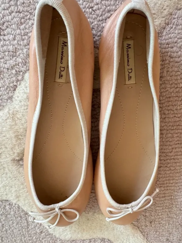 Massimo Dutti Ballerina Echtleder - Made in Spain - nude/braun - TOP - Größe 36
