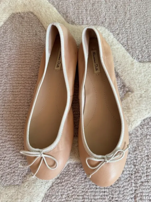 Massimo Dutti Ballerina Echtleder - Made in Spain - nude/braun - TOP - Größe 36