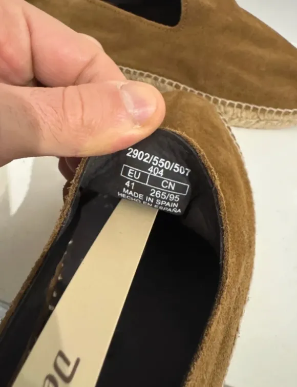 Massimo Dutti suede espadrilles - size 41 - 100% suede