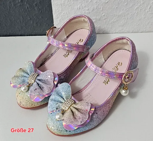 Mädchen Größe 27 Schicke Ballerinas Absatzschuhe