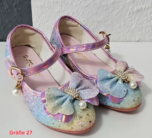 Mädchen Größe 27 Schicke Ballerinas Absatzschuhe
