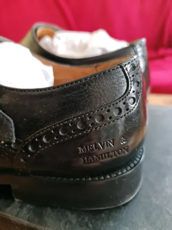 Melvin & Hamilton Double Monk Straps – Schwarz – hochwertiges Leder – 43