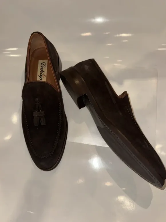 Men’s Real Leather Tassel Loafers Brown Smart Shoes NEW | Vinted