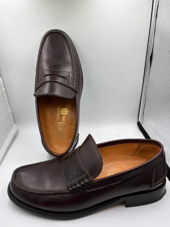 Mocassins en cuir marron Van Bommel.S621