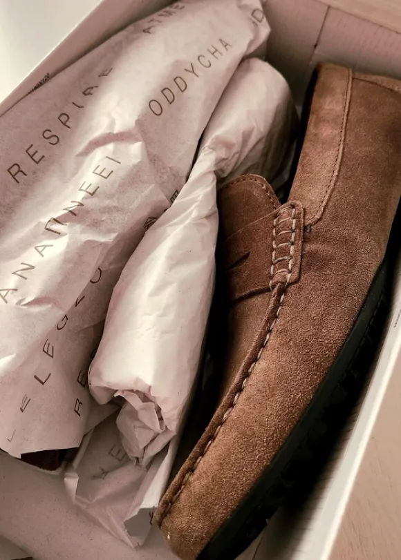 Mocassins en daim taille 43