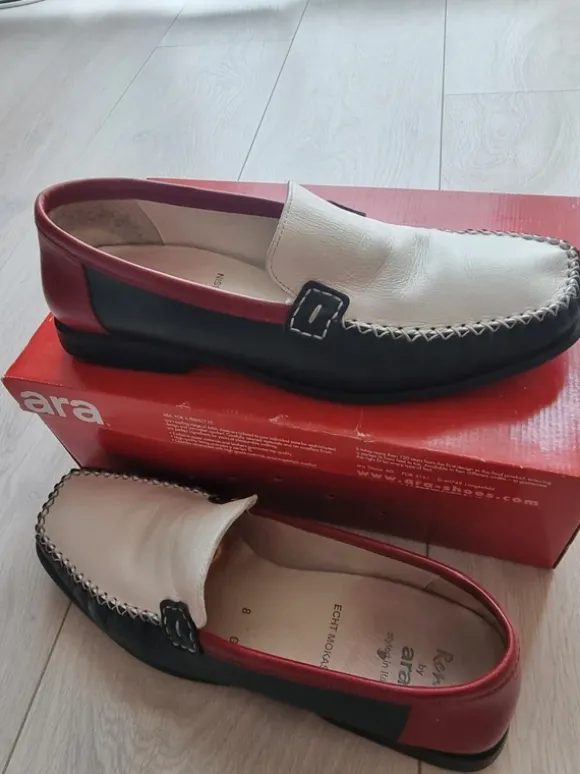 Mokassin im maritimen Stil,Gr.8, Weite G - ARA