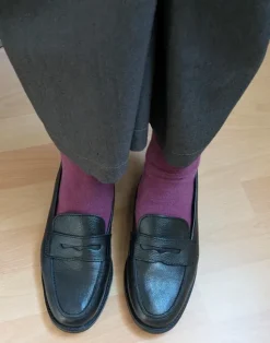 Mokkasins, Loafer matt schwarz Leder