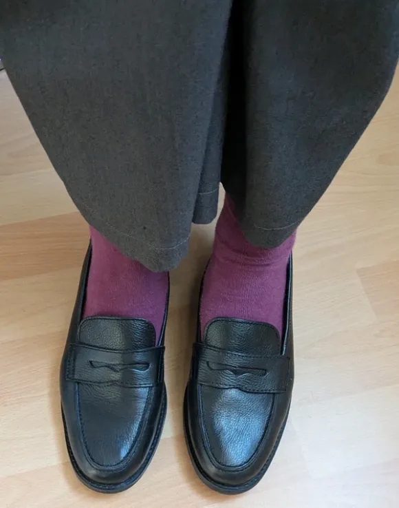 Mokkasins, Loafer matt schwarz Leder