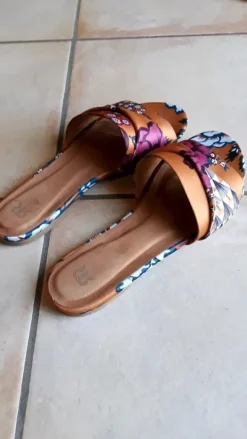 Mules en tissus