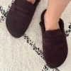 Mules Teddyfell Suede Loafers chocolate brown